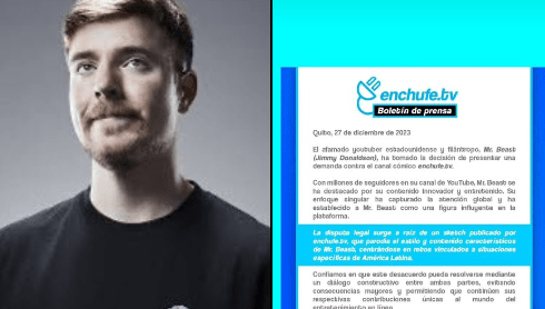 Mr. Beast demanda a Enchufe&nbsp;TV